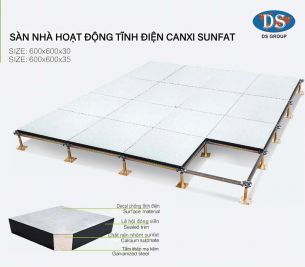 Sàn nhà hoạt động tĩnh điện canxi sunfat