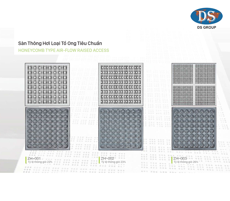 Sàn thông hơi loại tổ ong tiêu chuẩn